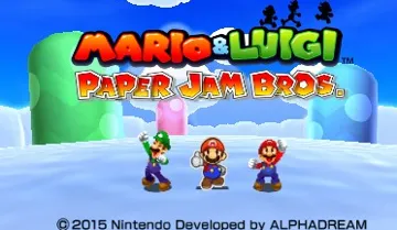 Mario & Luigi - Paper Jam Bros. (Europe)(Du,Ge,En,Fr,Es,It,Pt,Ru) screen shot title